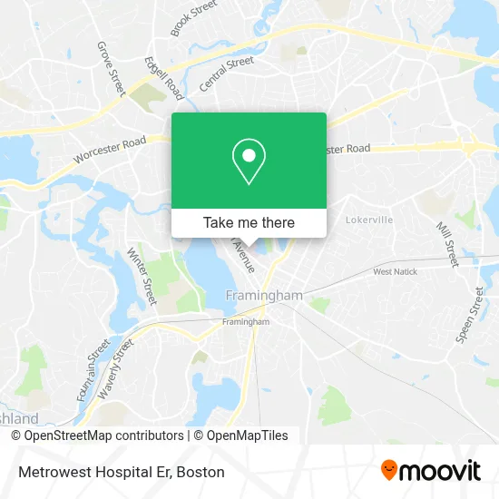 Metrowest Hospital Er map