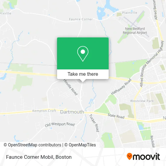 Faunce Corner Mobil map
