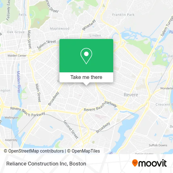 Reliance Construction Inc map