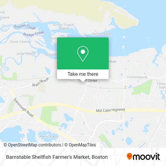 Barnstable Shellfish Farmer's Market map