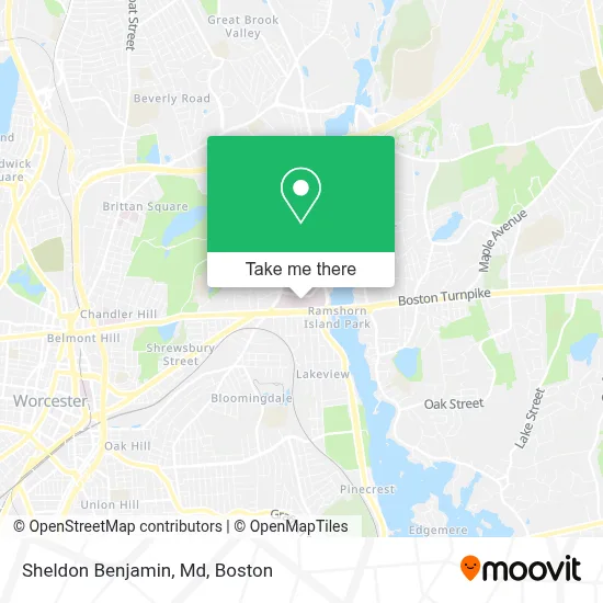 Sheldon Benjamin, Md map