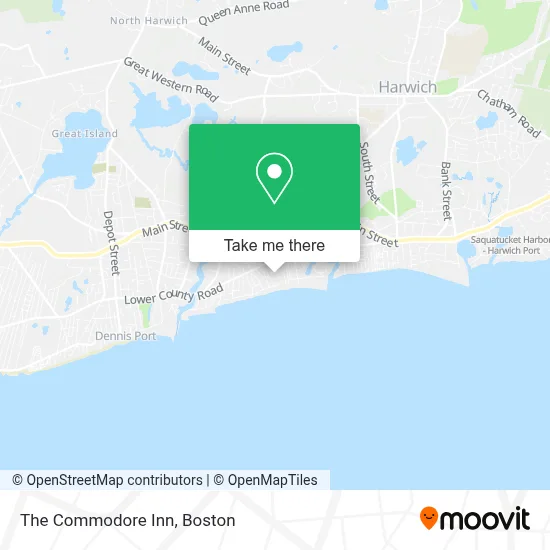 The Commodore Inn map
