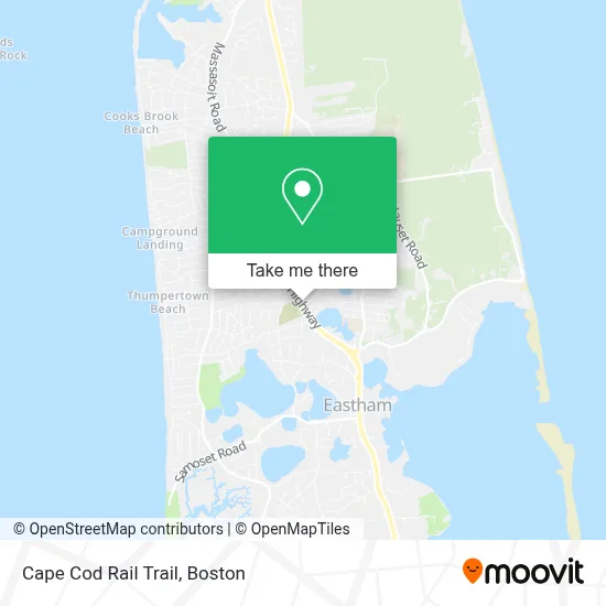 Cape Cod Rail Trail map