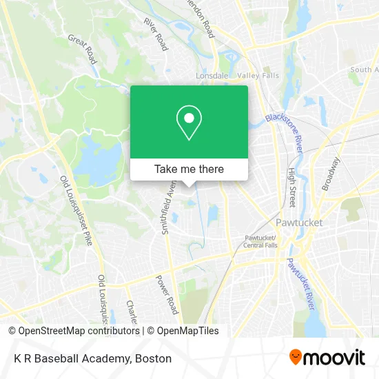 K R Baseball Academy map