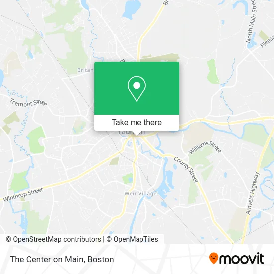 The Center on Main map