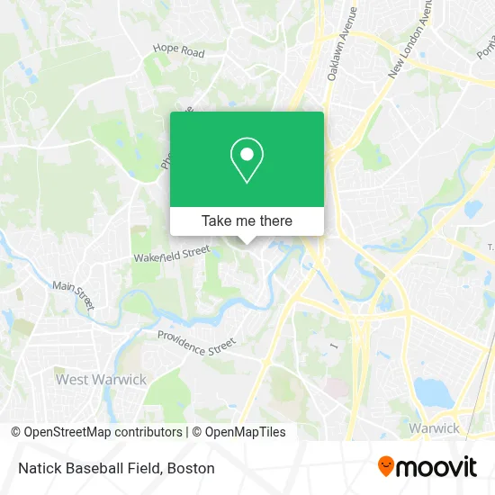 Natick Baseball Field map