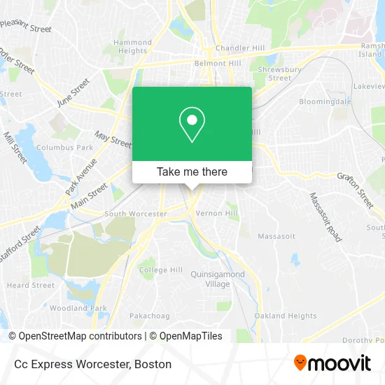 Cc Express Worcester map