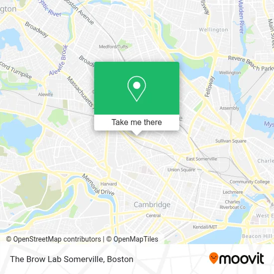 The Brow Lab Somerville map