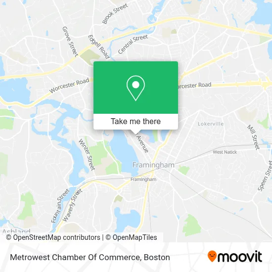 Metrowest Chamber Of Commerce map