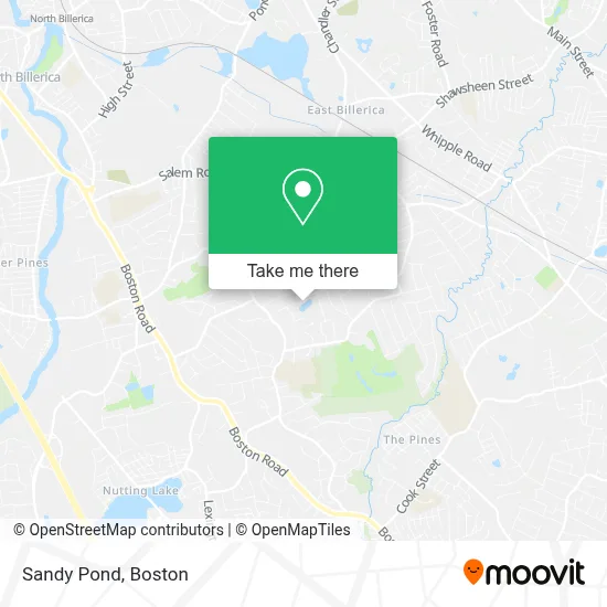 Sandy Pond map