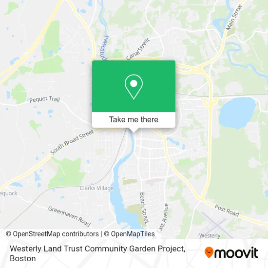 Westerly Land Trust Community Garden Project map