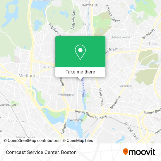 Comcast Service Center map