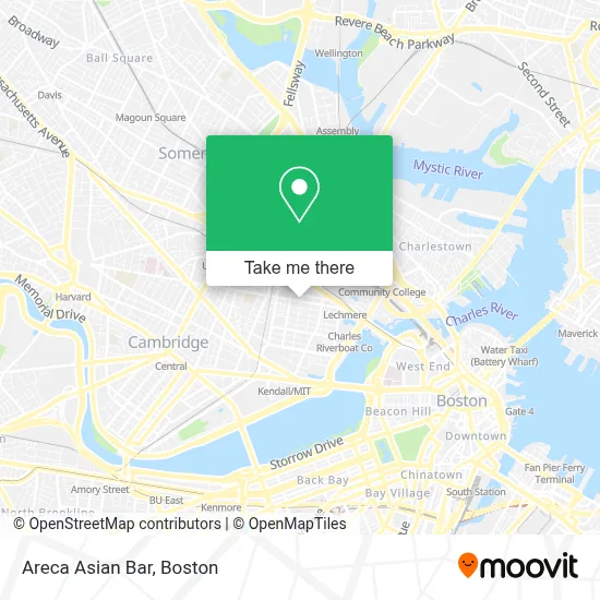 Areca Asian Bar map