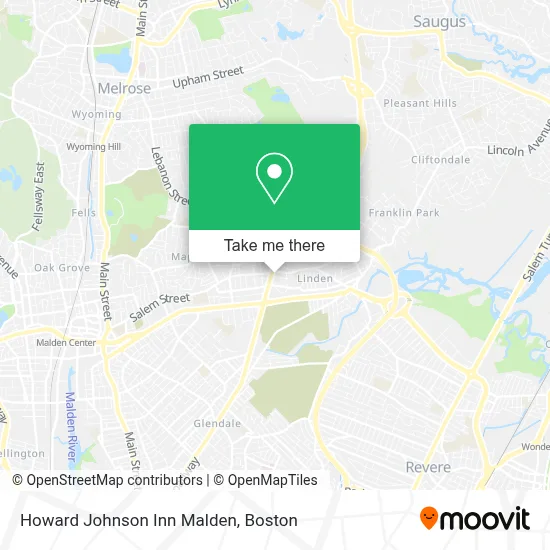 Howard Johnson Inn Malden map