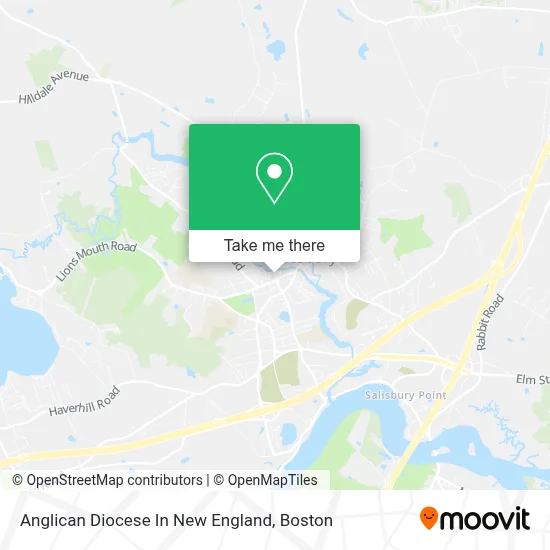 Anglican Diocese In New England map