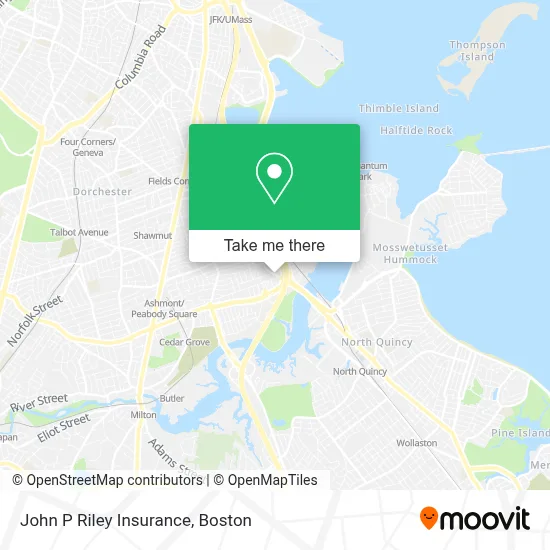John P Riley Insurance map