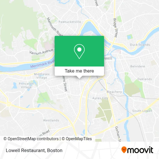 Lowell Restaurant map
