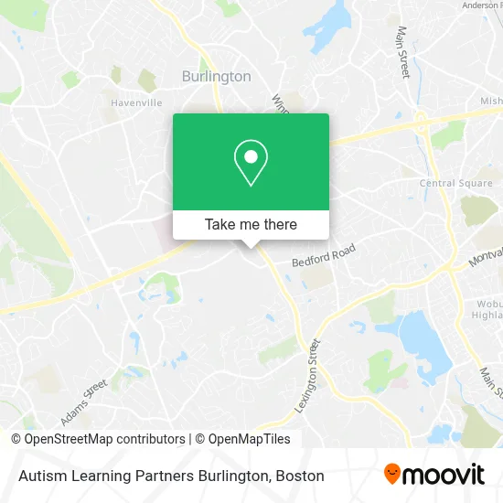 Autism Learning Partners Burlington map