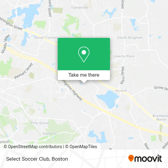 Select Soccer Club map