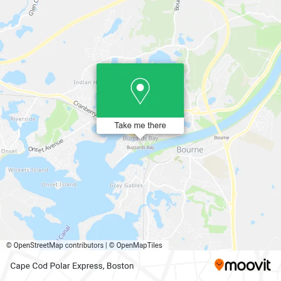 Cape Cod Polar Express map