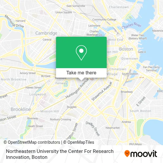 Northeastern University the Center For Research Innovation map