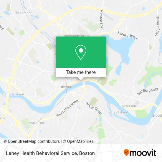 Lahey Health Behavioral Service map