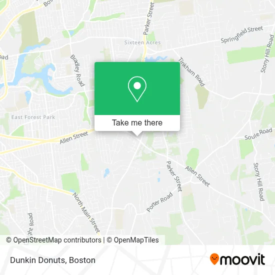 Dunkin Donuts map