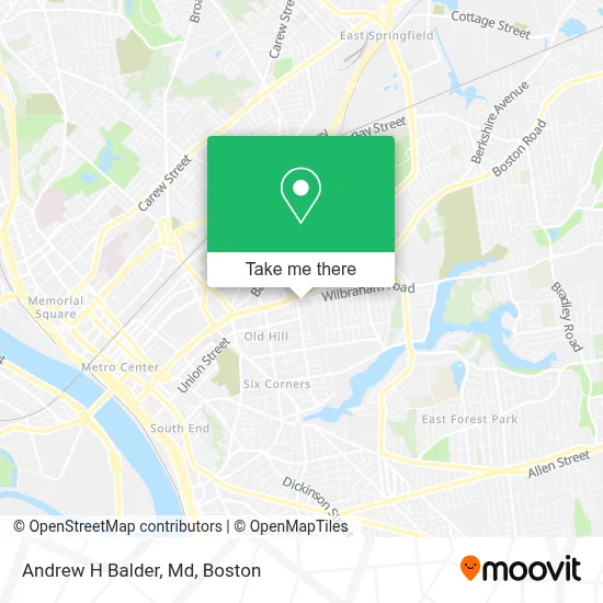 Andrew H Balder, Md map