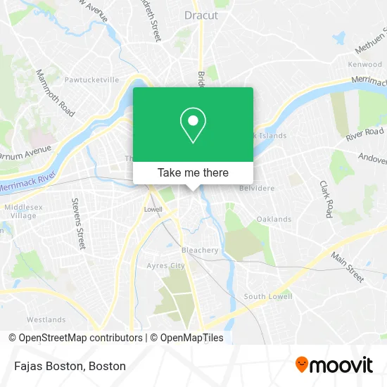 Fajas Boston map