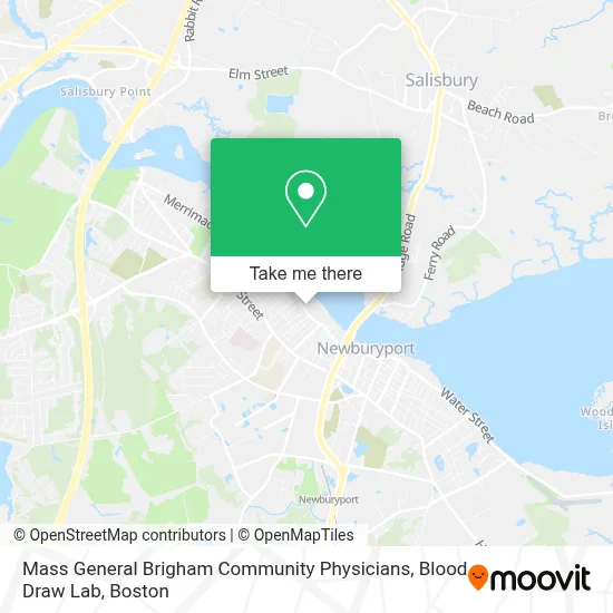 Mass General Brigham Community Physicians, Blood Draw Lab map