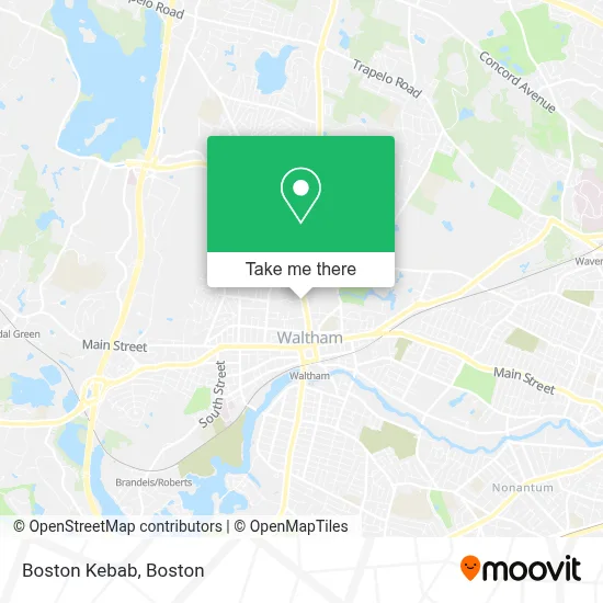 Boston Kebab map