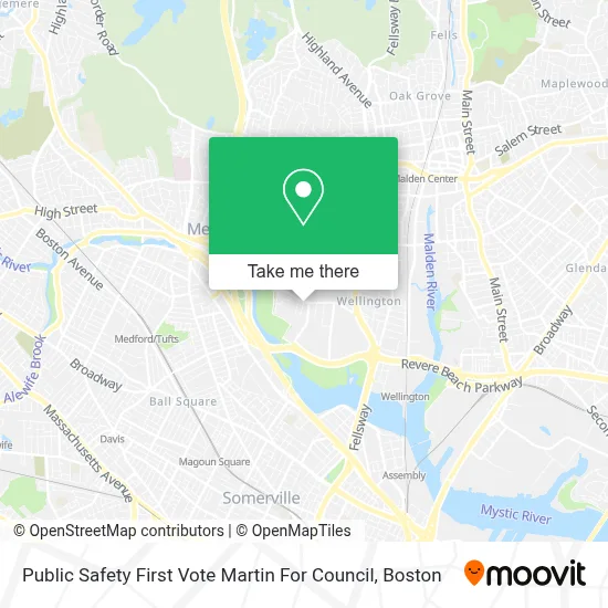 Public Safety First Vote Martin For Council map