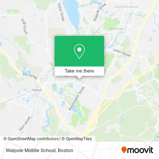 Walpole Middle School map