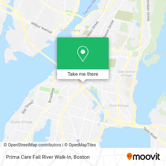 Prima Care Fall River Walk-In map