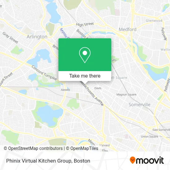 Phinix Virtual Kitchen Group map