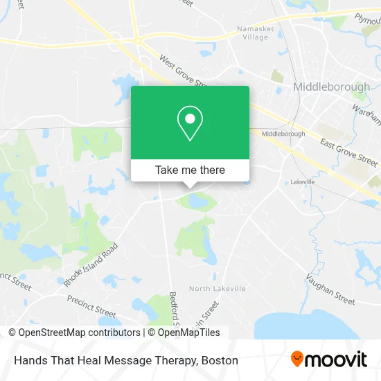 Hands That Heal Message Therapy map