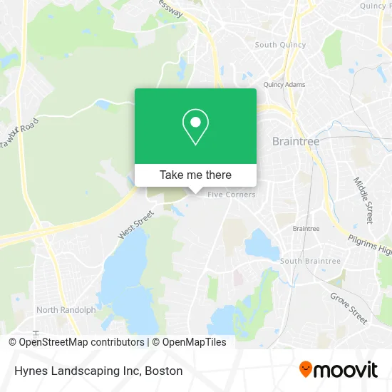 Hynes Landscaping Inc map