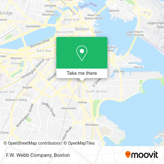 F.W. Webb Company map