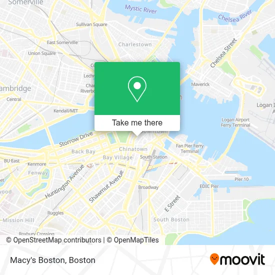 Macy's Boston map