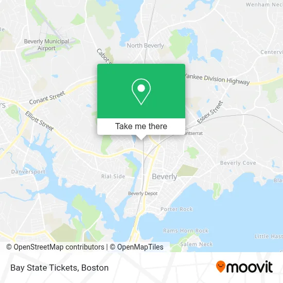 Bay State Tickets map