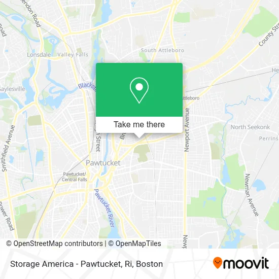 Storage America - Pawtucket, Ri map