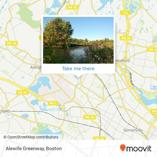 Alewife Greenway map