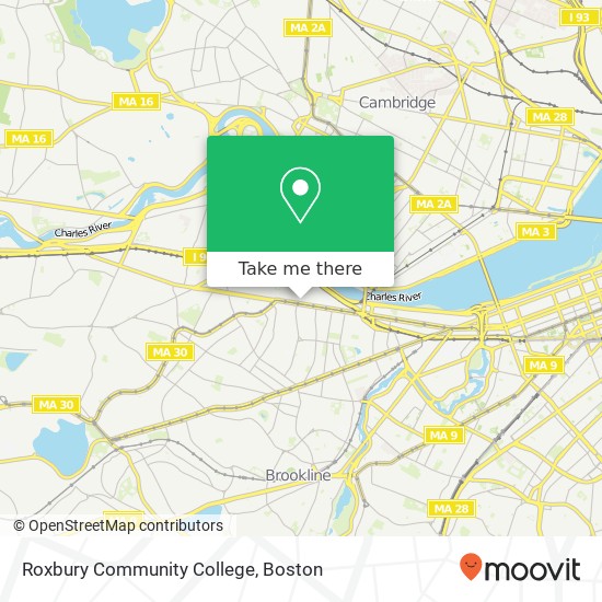 Mapa de Roxbury Community College