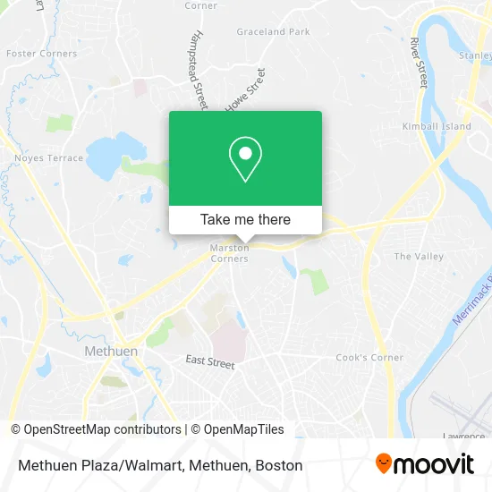 Mapa de Methuen Plaza/Walmart, Methuen