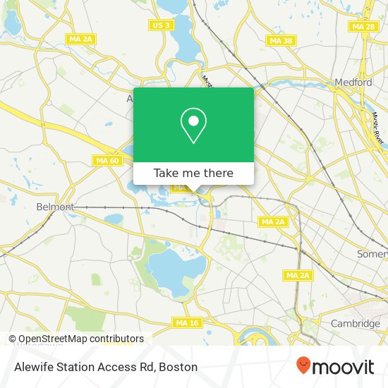 Alewife Station Access Rd map