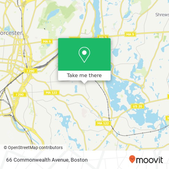 Mapa de 66 Commonwealth Avenue