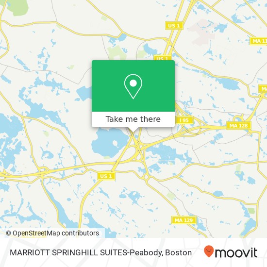 Mapa de MARRIOTT SPRINGHILL SUITES-Peabody