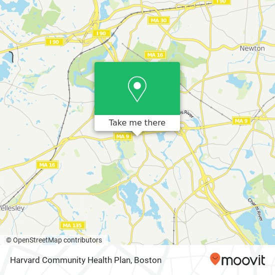 Harvard Community Health Plan map