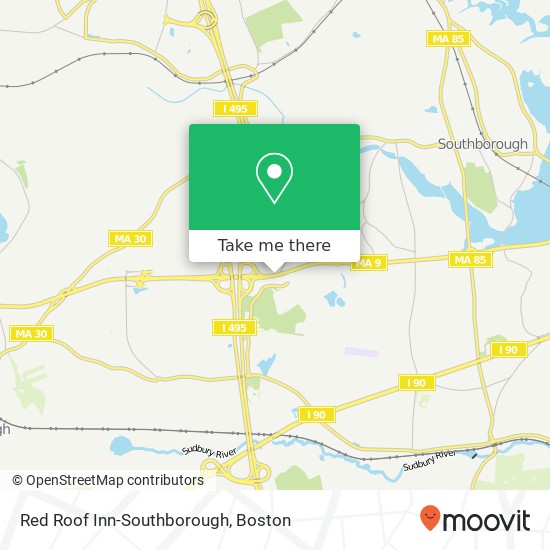 Red Roof Inn-Southborough map
