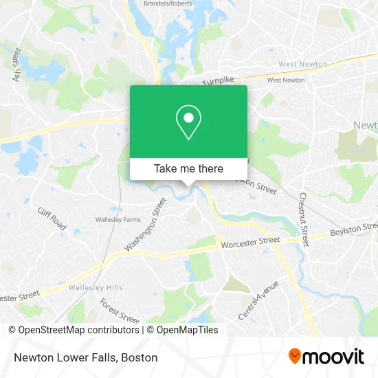 Newton Lower Falls map